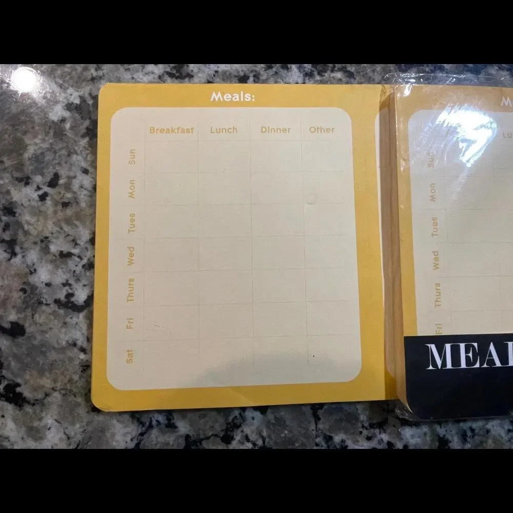 OH KITCHEN WEEKLY MEAL Planner SHEETS  w/ GROCERY LIST NEW!  2 PACKS!